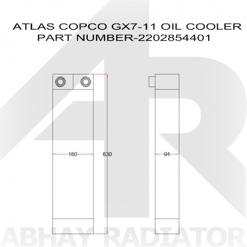 ATLAS COPCO G7-11 OIL COOLER 2202854401